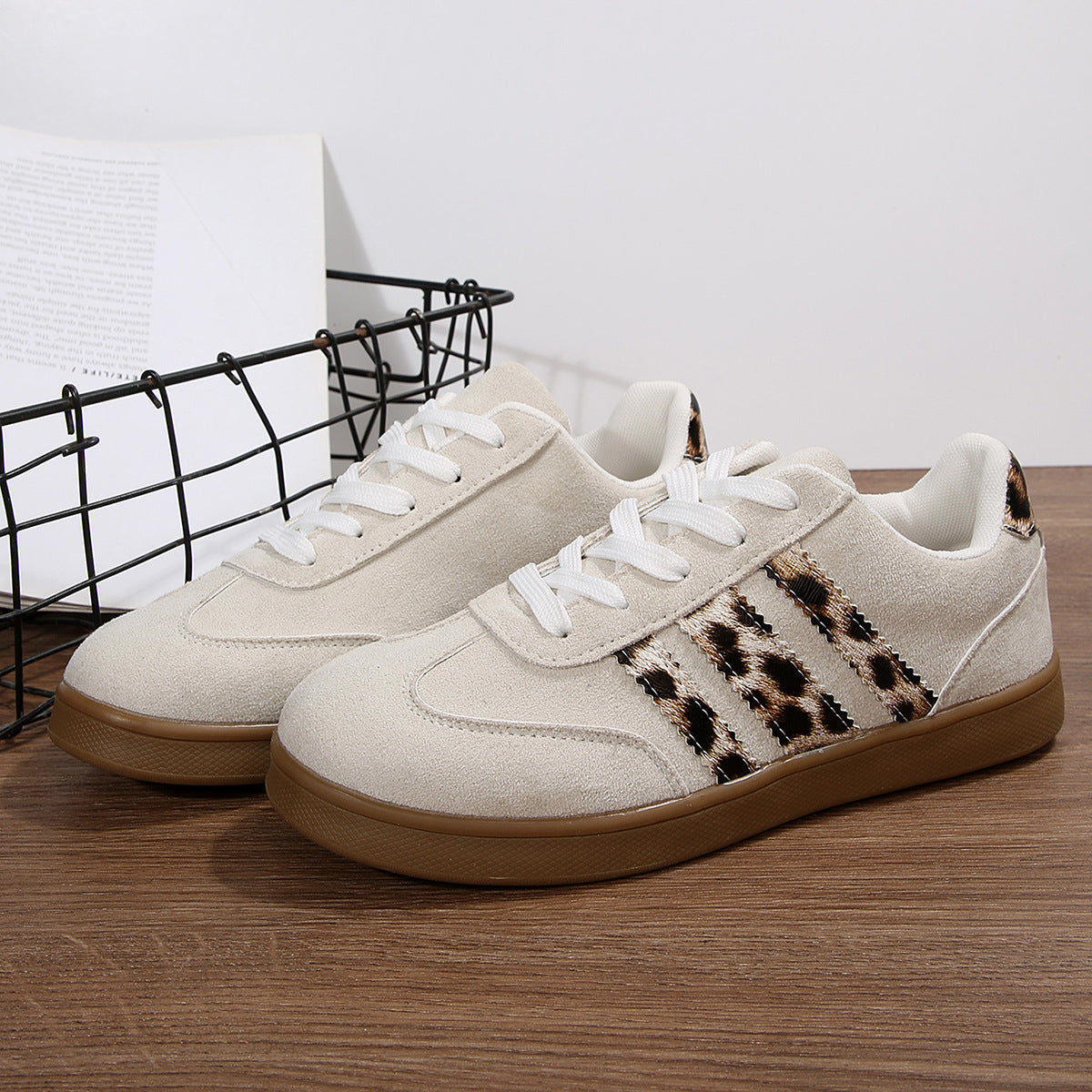 Vintage Leopard Print Versatile Women&