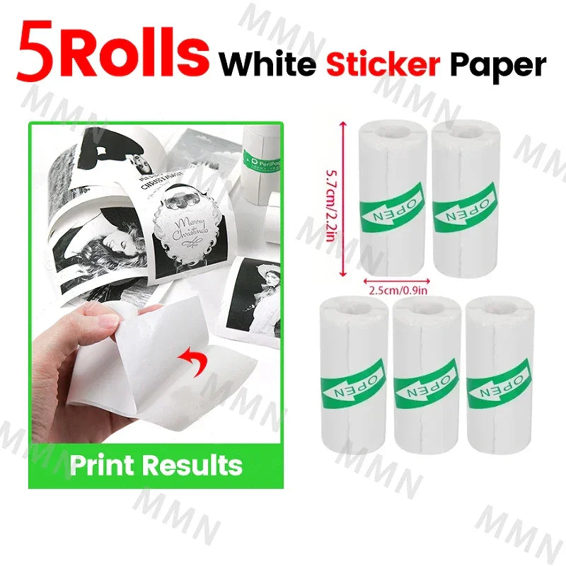 Mini Draadloze Thermische Printer Photo Pocket Thermal Label Printer 58Mm Printing Wireless Bluetooth Android IOS