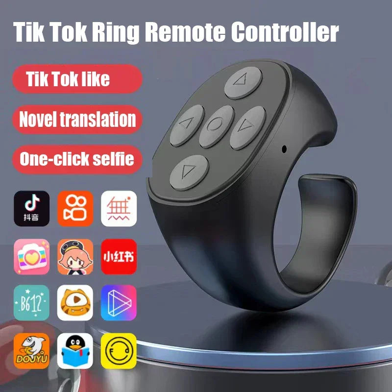 Wireless Bluetooth Selfie Ring Lazy Artifac Tiktok Remote Control Ring Mobile Phone Bluetooth Controller T for Xiaomi Apple
