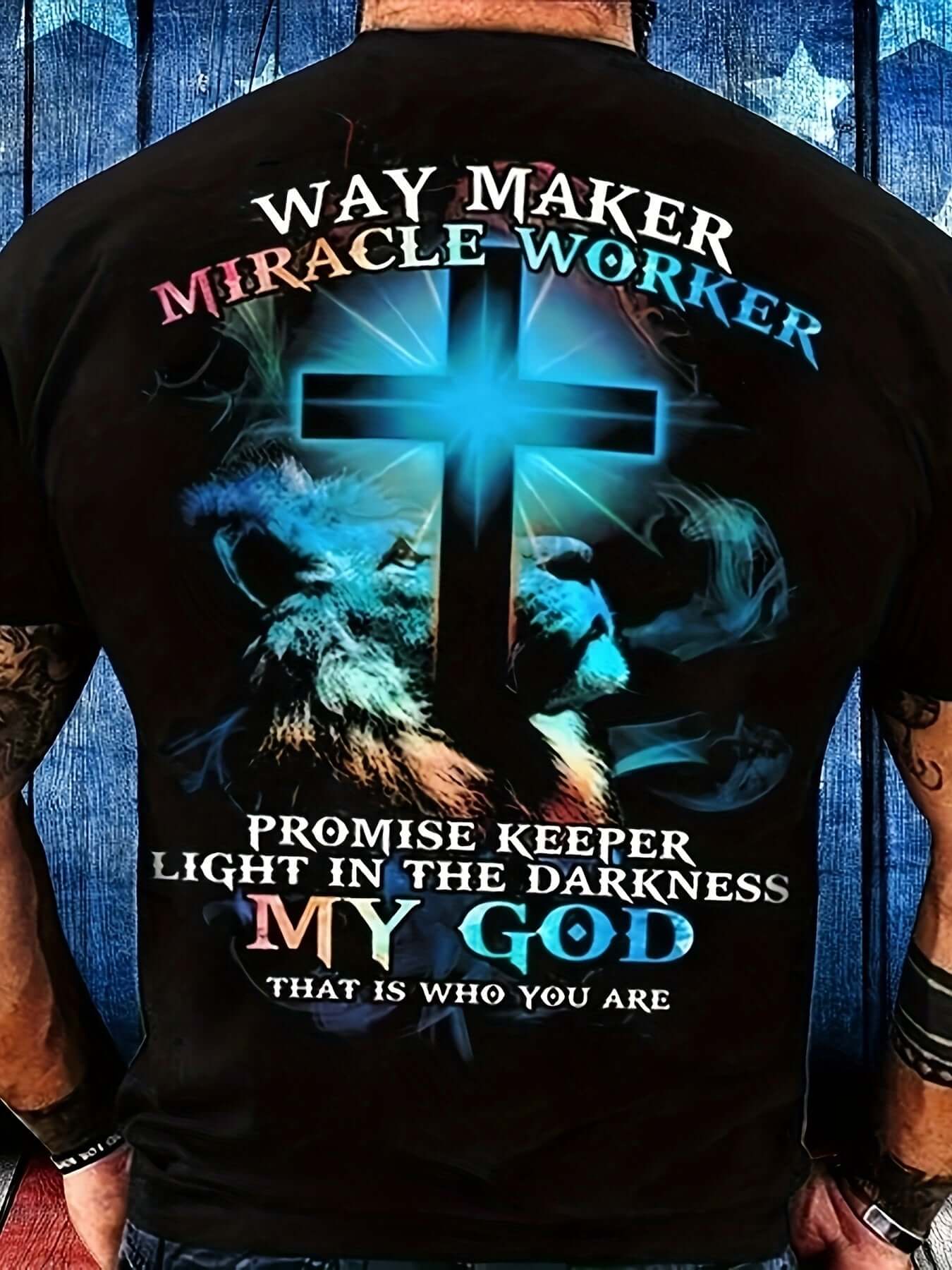 Way Maker Miracle Worker Pattern, Men&