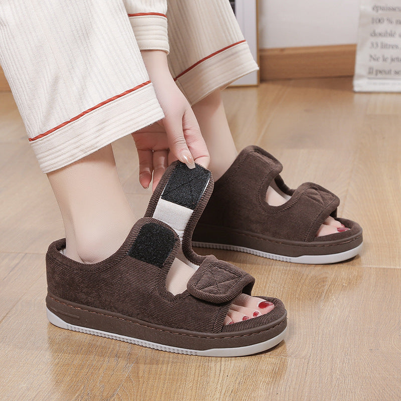 Home Linen Breathable Large Size Cloth Sandals For The Elderly