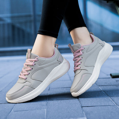 Waterproof Leather Soft Bottom Casual Sneaker Women