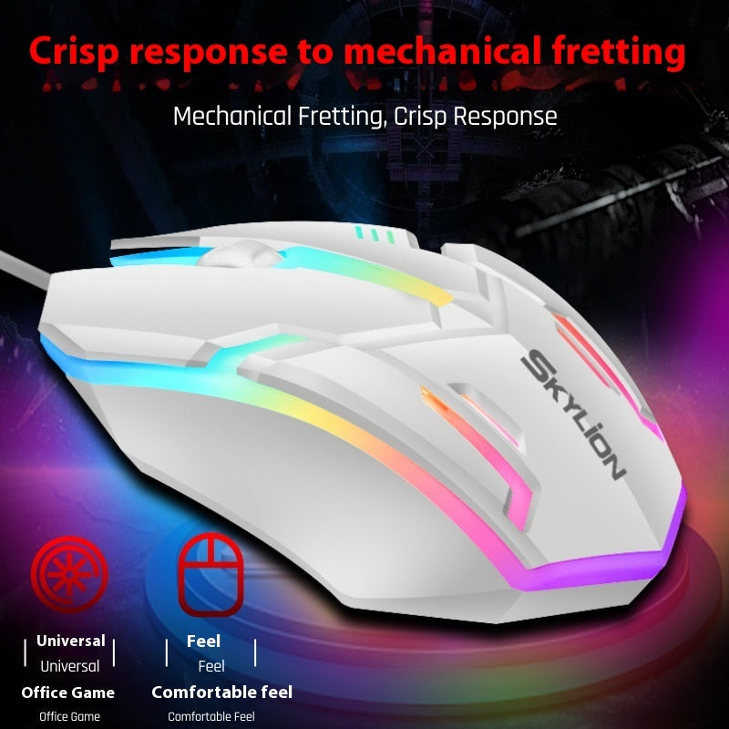 Wired Luminous Mouse Office Home Games USB Desktop Computers And Laptop Universal PlayerUnknown&