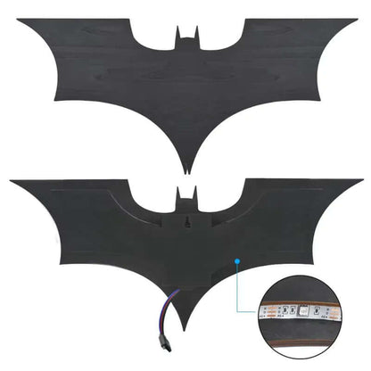 Creative 3D Batman Wandlamp RGB LED Mirror Light with Remote Control for Bedroom Living Room Porch Passage