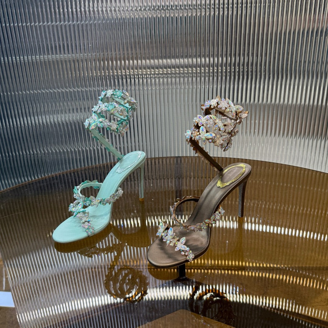 Amoi Crystal Elegant Fashion Outerwear High Heels