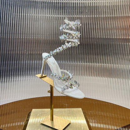 Amoi Crystal Elegant Fashion Outerwear High Heels