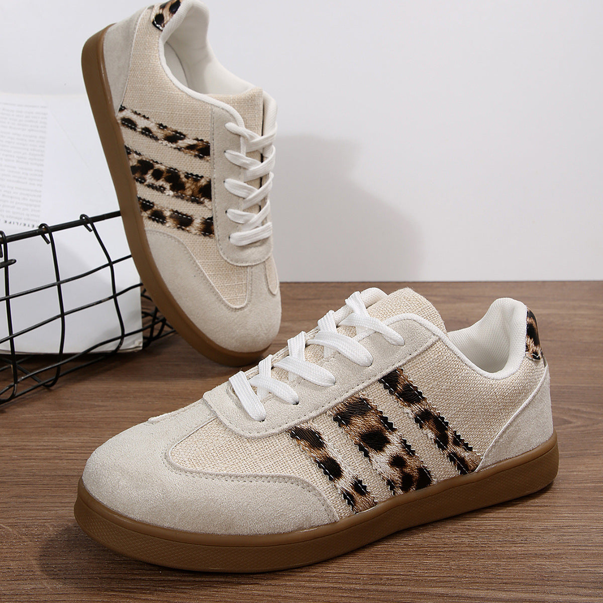 Vintage Leopard Print Versatile Women&