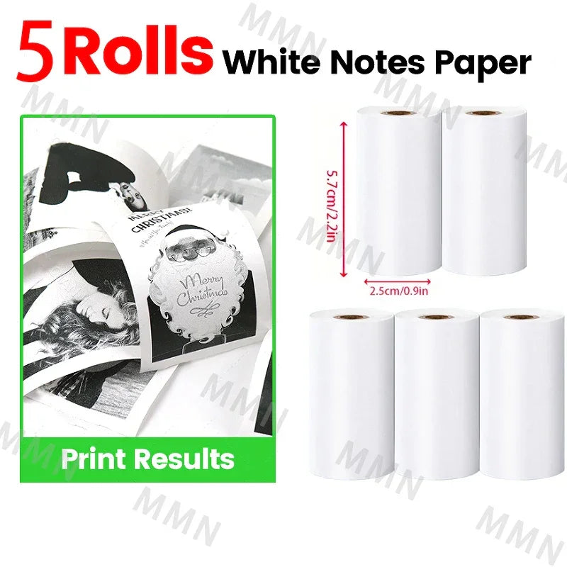 Mini Draadloze Thermische Printer Photo Pocket Thermal Label Printer 58Mm Printing Wireless Bluetooth Android IOS