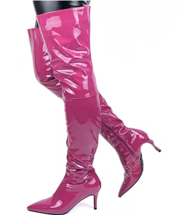 Fashion Below The Knee Plus Size 47 Female Boots Thigh