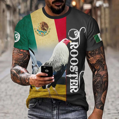 Eagle And Snake T-shirt Loose Round Neck Men&